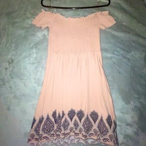 Light Pink Strapless Mini dress